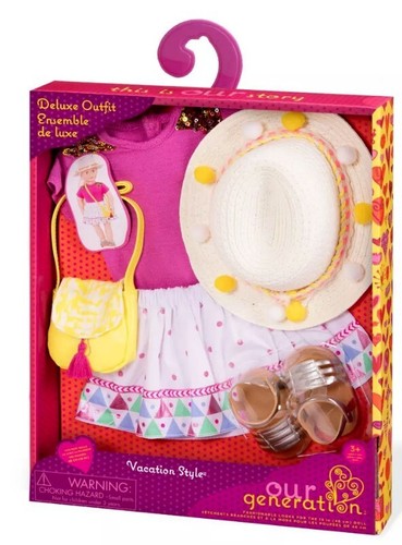 Our Generation Urlaub Stil Puppe Deluxe Outfit 18 Zoll Kleid Neu - Bild 1 von 2