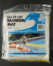 Intex Pool Float YELLOW Fashion Mat 72" x 27" Inflatable Air 1986 NEW VTG **