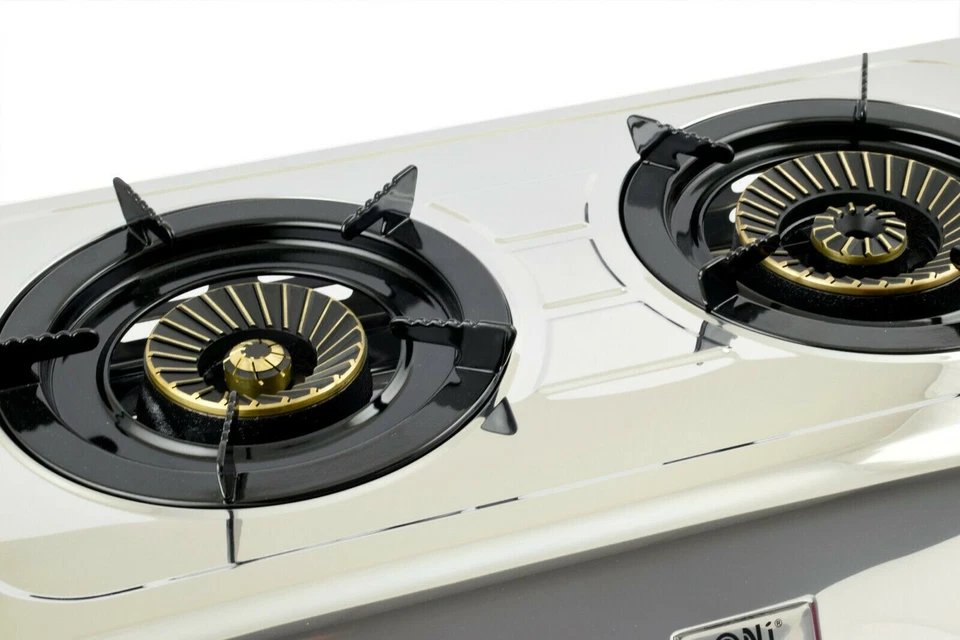 NJ-60 Stainless Steel Gas Cooker 2 Burner Camping Stove 7.6KW Propane Cooker Turbo - Image 2 of 4