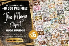 Mega Clipart Bundle - 10,000+ PNG Files | Transparent Background Graphic Design