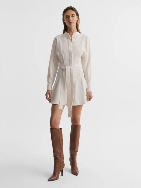 Reiss Leia Button Through Belted Mini Dress size UK 12 RRP 178 eBay