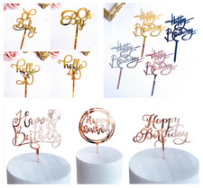 Age30 40 50th Hello Happy Birthday Anniversary Cake Topper Decor Design Party