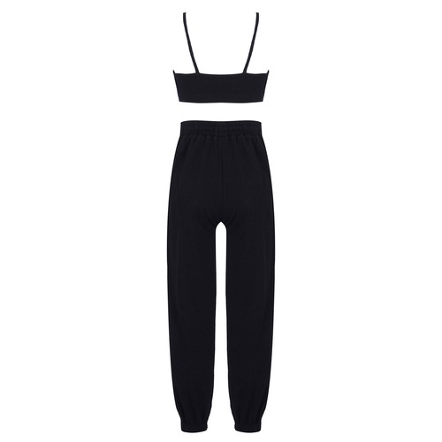 Schmetterling Druck Crop Top Weste und Leggings Sport Kleidung Set für Mädchen - Bild 6 von 54