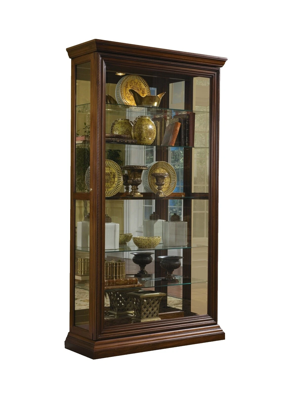 Oak Brown Curio Cabinets