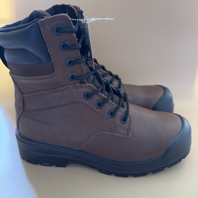 Kodiak Men's 9 Greb 8'' Steel Toe Safety Brown Leather Work Boots 4TH3BRN NEW