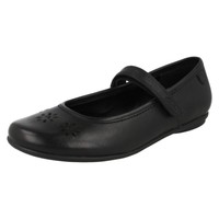 Clarks 'daisy Flo' Girls Black Leather School Shoes Fit Clarks 'daisy Flo' Girls Black Leather School Shoes Fit