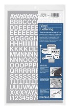 Chartpak Vinyl Letters and Numbers CHA01016 , 1/2 Inch High White