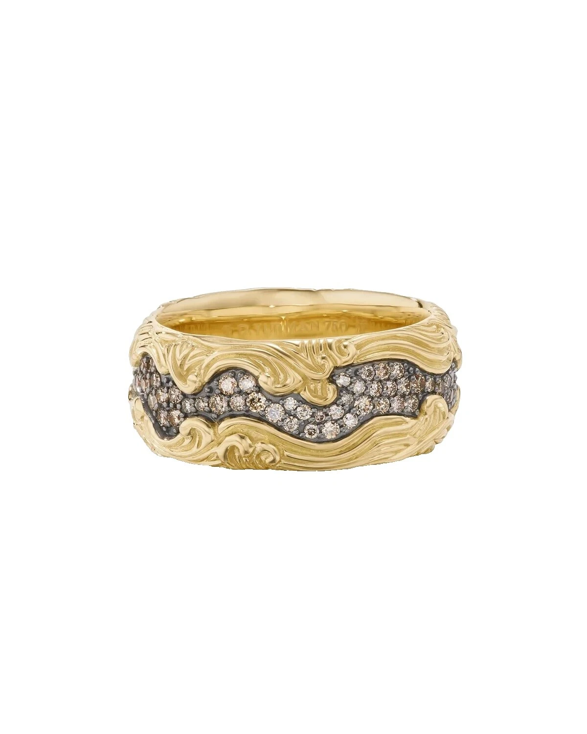 Banda de oro amarillo David Yurman Anillos para hombres