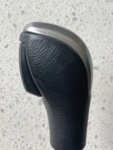 2006-2007 VOLVO S60 R SERIES LEATHER SHIFT KNOB BRUSHED METAL/GRAPHITE GRAY OEM - Picture 3 of 24