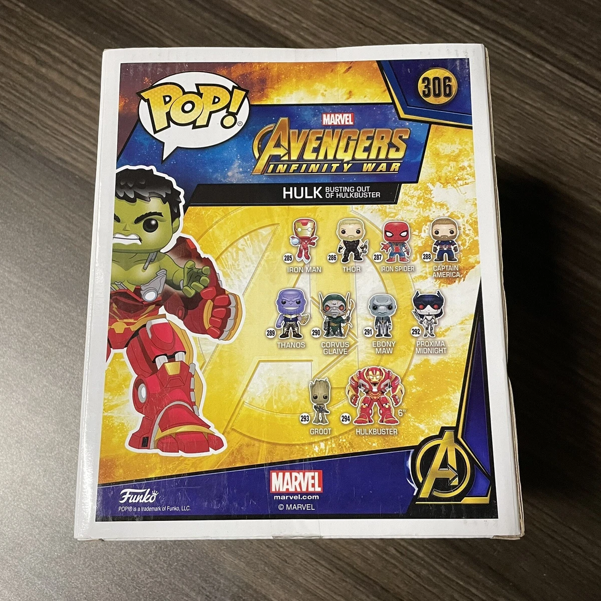 Hulk funko cheap pop infinity war