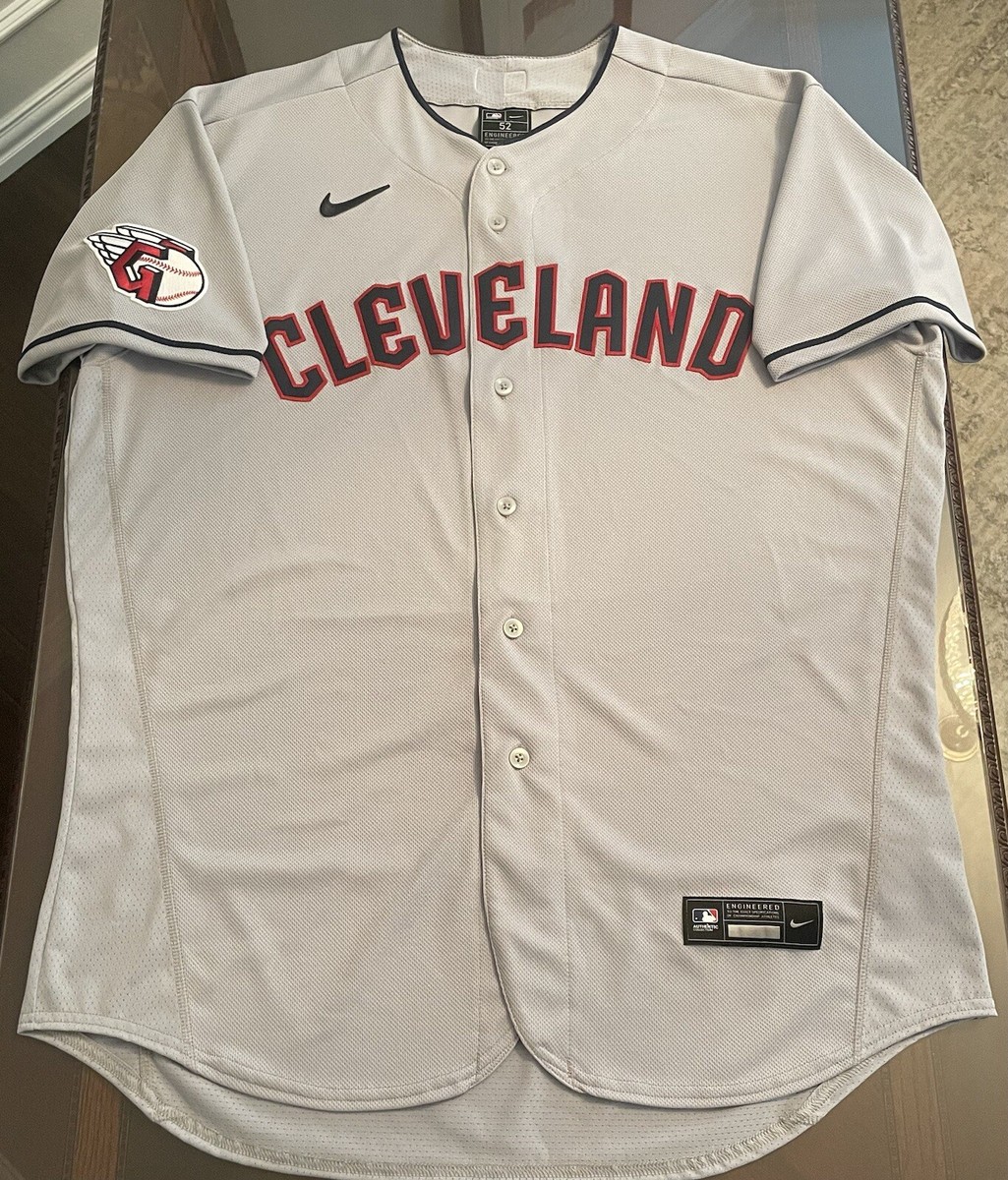 Cleveland Guardians Nike Authentic On-Field Gray Away Jersey Size