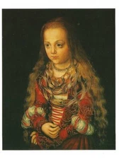 Postcard Lucas Cranach Elder Princess of Saxony c1517 Nat'l Gallery Art DC MINT