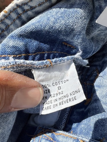 Vintage Old Stock Jordache Jeans Girls Juniors Preteen Sz 8 Blue Pleat Acid Wash - Picture 7 of 7