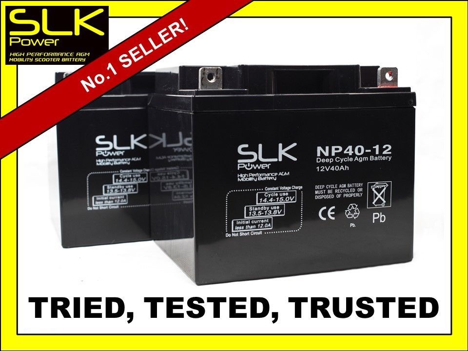 2 x 12v MOBILITY SCOOTER BATTERIES 12ah 15ah 22ah 33ah 36ah 40ah 50ah