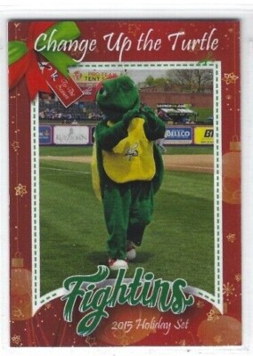 2015 Reading Fightin' Phils Holiday Set Change Up the Turtle (mascot)