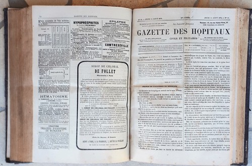 Gazette des Hôpitaux Civils et Militaires LANCETTE FRANÇAISE 150 numéros de 1873 - Picture 6 of 8