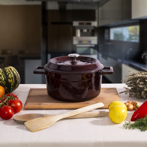LAVA Enameled Cast Iron Dutch Oven Pre-Seasoned Round Cookware 4.8 Qt - Picture 2 of 5