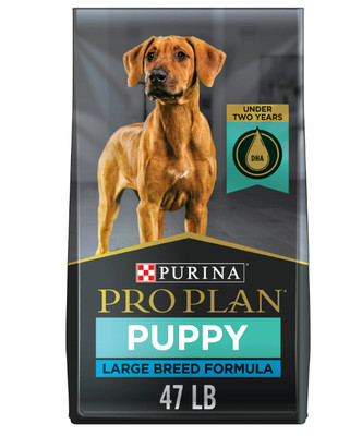 Purina Pro Plan Puppy Dry Dog Food for Large Dogs, Real Chicken & Rice, 47 lb