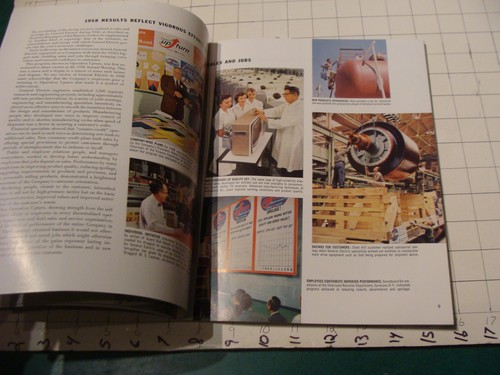 libretto d'epoca: GENERAL ELECTRIC 1958 relazione annuale 34 pagine - ATOMIC, JETS ecc - Foto 10 di 12