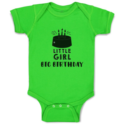 Baby Bodysuit Little Girl Big Birthday Style A Cotton Boy & Girl Baby Clothes
