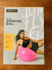 Ultralife 65 cm exercise ball yoga home workout balance Strong Core Tone Muscle