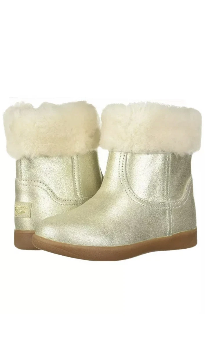 UGG toddler Jorie II Metallic Gold Suede Toddler Size 10 Brand New