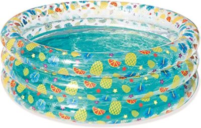 BESTWAY 51045 POOL SEA LIFE TRANSPARENT Mit 3 RINGEN CM. 150X53