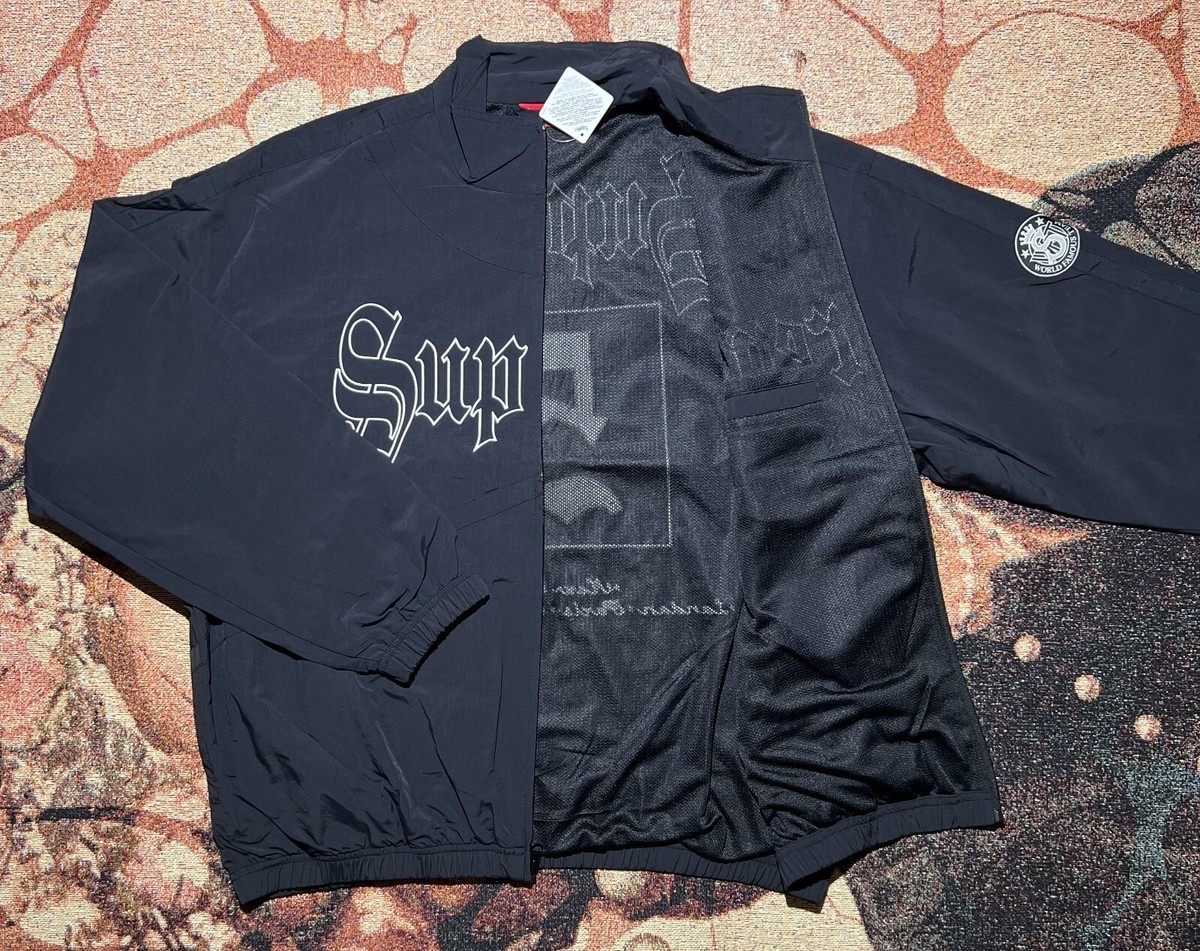 Supreme Old English Track Jacket Black Size Extra Large