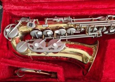 Original BORGANI Macerata Saxophon ITALIEN mit Koffer und Zubehör Saxofon RAR