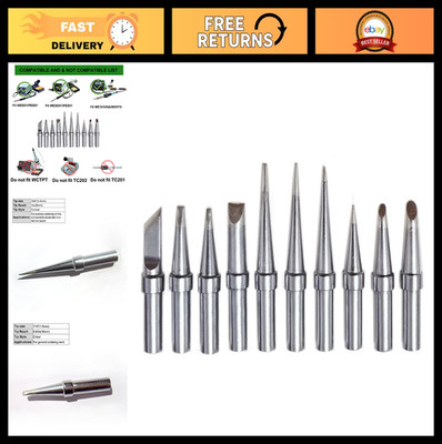 10pcs Soldering Tips Set Replacement for Weller WES51 WESD51 WE1010NA ET Tip