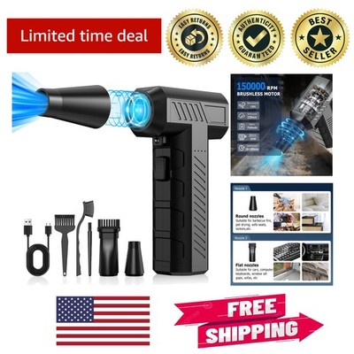 Cordless Compressed Air Duster - 150000 RPM Rechargeable Mini Blower for All ...