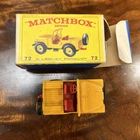 OLD VINTAGE LESNEY MATCHBOX # 72 STANDARD JEEP ORIGINAL BOX