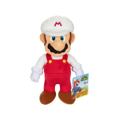 Jakks Super Mario Fire Mario 9 Inch Plush NEW IN STOCK Nintendo