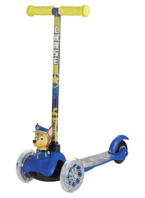 Paw Patrol Chase Ride-N-Glide Buddies 3D Toddler Scooter, 3 Wheel Scooter