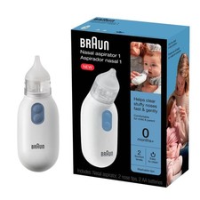 Braun Electric Nasal Aspirator BNA100US 1 Count Baby Mucus Remover Waterproof