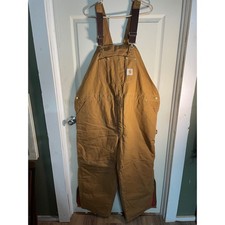 Carhartt R02 Bib Overalls 50x28 Brown Arctic Quilt Lined USA Made NWOT Workwear
