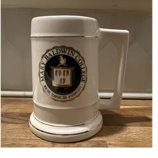 Vintage Mary Baldwin College Beer Stein Mug w...