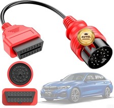 Autel 20 Pin To 16 Obd2 Cable For Bmw Obd1 Diagnostic Red