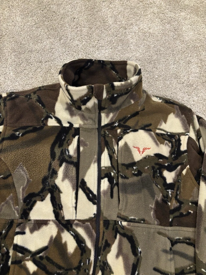 Predator Original Stealth Series Heavyweight Fleece Camo Hunting Jacket Mens L - Image 3 of 4