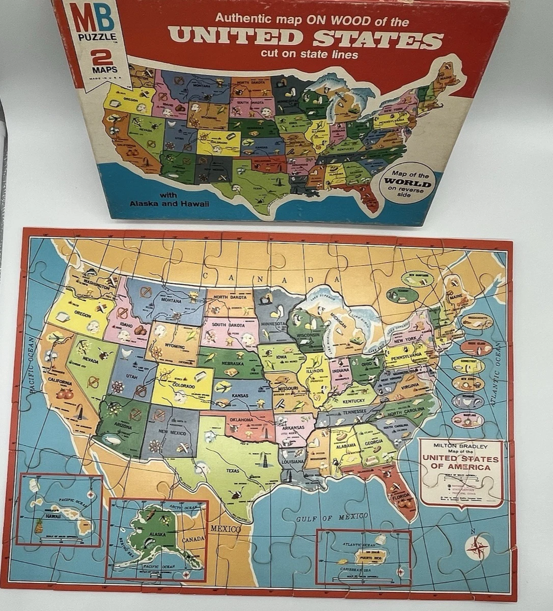 Milton Bradley Maps Vintage Puzzles for sale - eBay