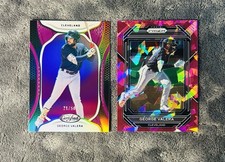 George Valera 2023 Certified Purple Holo SSP /50 & Prizm Purple Cracked Ice RC
