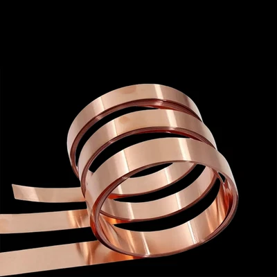 Copper Sheet Strip 0.25mm 0.3mm 0.4mm - 1.0mm Widths Flexible Pure Copper C101 - Image 1 of 4