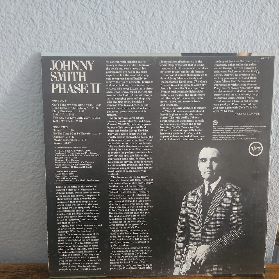 Johnny Smith – Phase II, Excellent, V6-8767 LP33 Foto 4 de 4