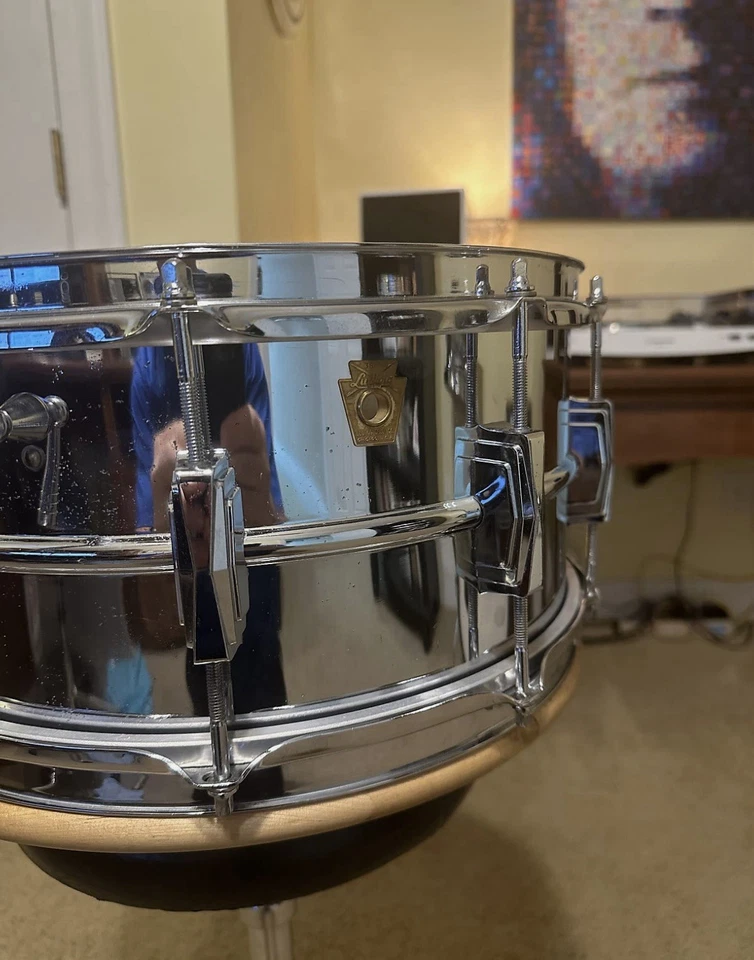 1964 Vintage 6,5x14 COA Supraphonic Bonham Snare Drum Keystone Badge