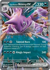 LP Pokemon Team Rocket's Nidoking ex - 119/182 - Double Rare Lightly Played Dest