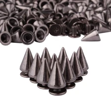 PMLAND 200 Sets/Pairs 9.5mm Dark Brass Metal Gun Cone Spikes 