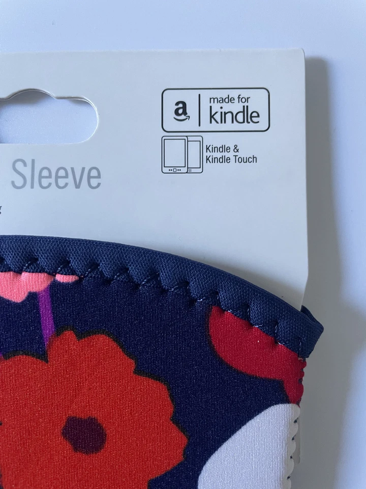 New - BUILT Slim Neoprene Sleeve - Kindle, Kindle Touch  - Navy w/Flowers - Image 3 of 4