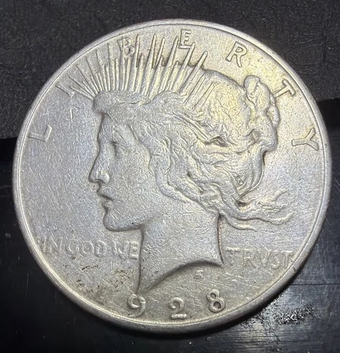 1928-S $1 Peace Silver Dollar ~ VF Details ~ Better Date