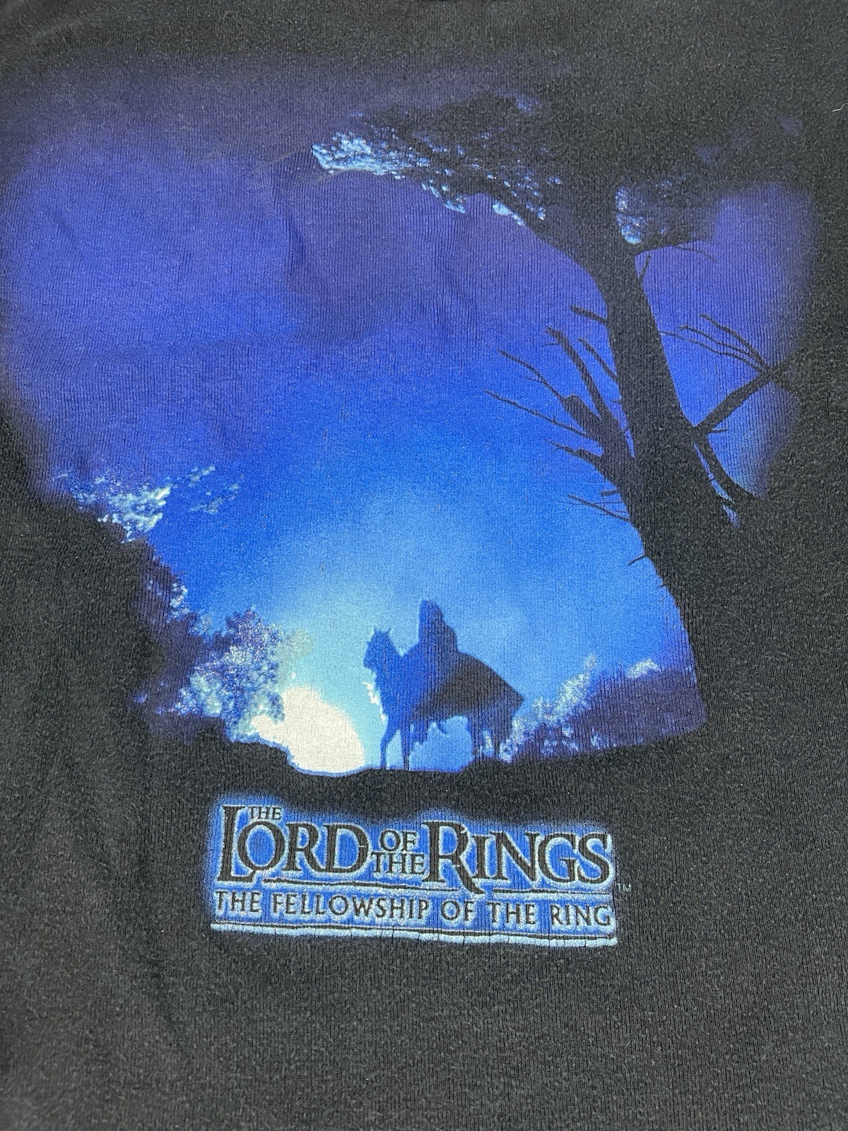 lord of the rings 2001 fellowship blue hill babydoll y2k t shirt womens small image 3