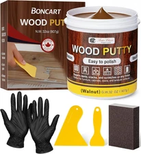 32 oz Wood Filler Putty Repair, Walnut Wood Putty Filler Paintable & Stainable